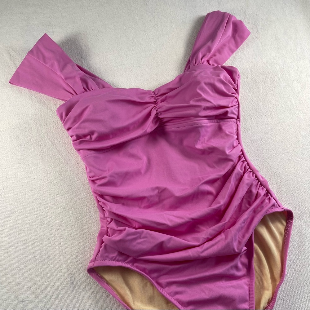 Magicsuit slimming swimsuit 12 pink One-Piece Ruched beach resort wear poolside